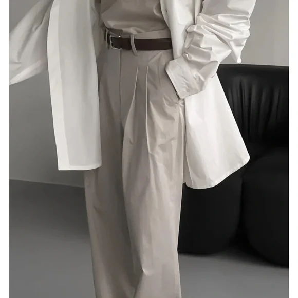 The Frankie Shop Jayden wide pants in taupe size XL - Picture 2 of 5